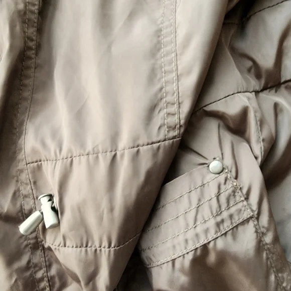 ARMAND THIERY utility raincoat jacket long TAN Size 14/16 - Picture 11 of 16